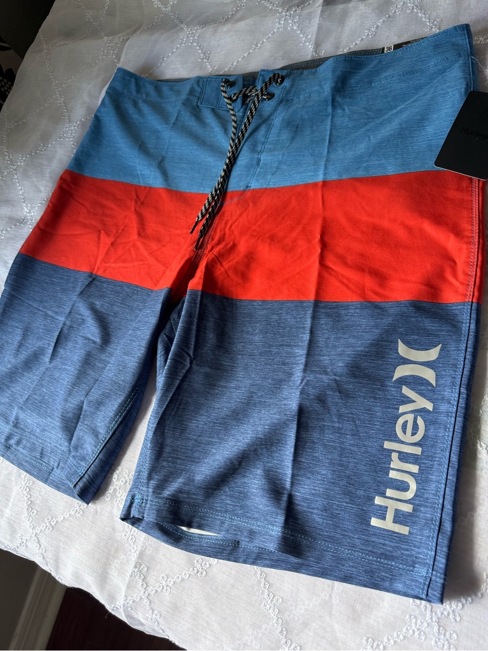 Hurley Two-Tone Blue and Red Boardshorts